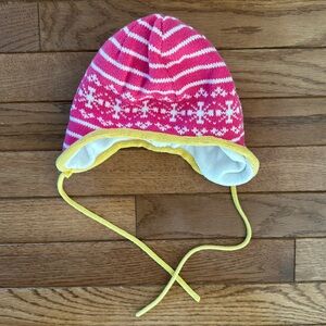 Hanna Andersson Pink and White Striped Kids Hat